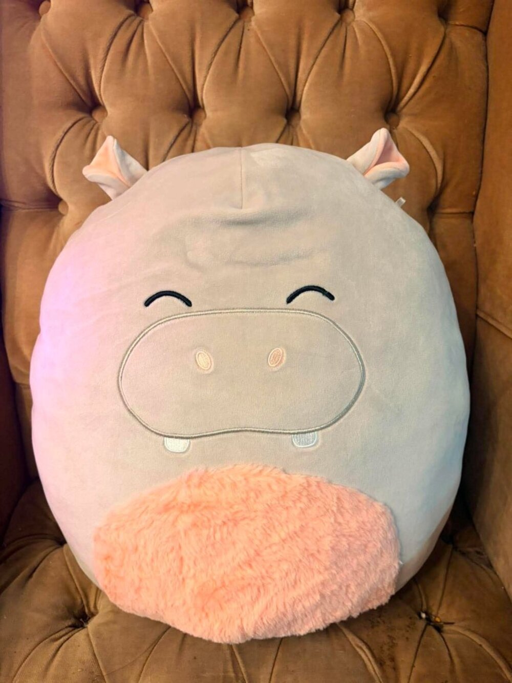 Original Squishmallows Gray Hippo Plush | Fuzzy Belly | Kellytoy | Approx. 16"